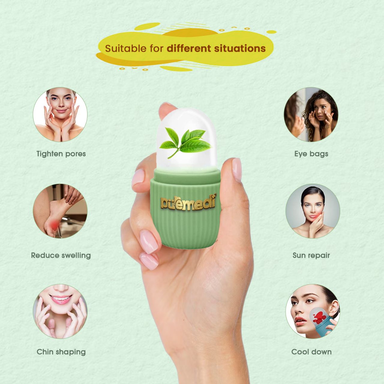 Hasthkar premium Aloe Rose water ice roller for beauty glowing skin men and women