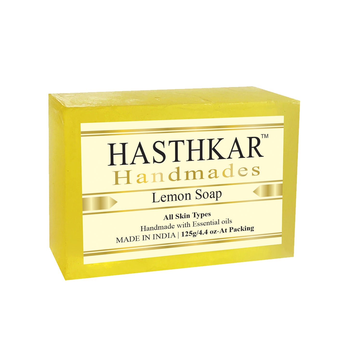 Hasthkar Handmades Glycerine Natural Lemon Soap 125Gm