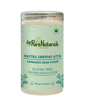 byPurenaturals Mattra Chikpeas Atta Flour Jar Pure Ready to Use Atta 650g