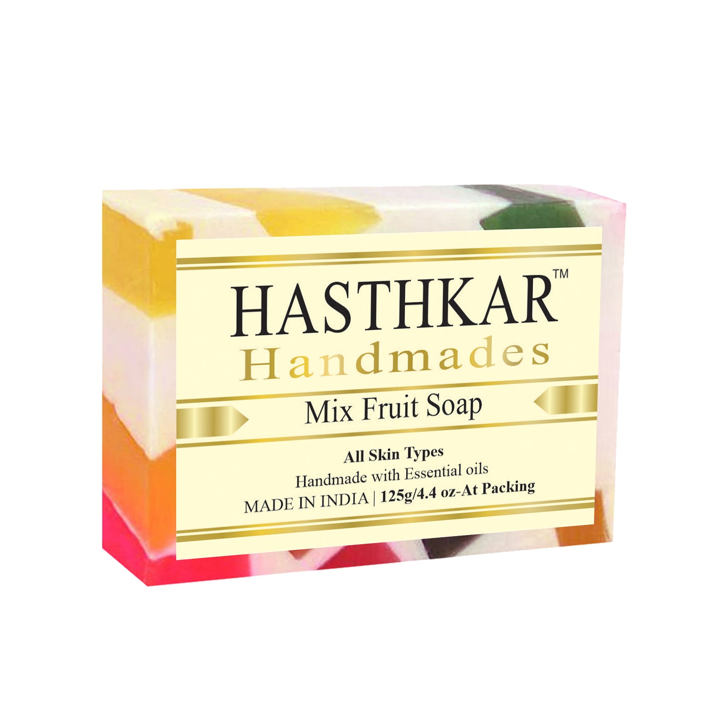 Hasthkar Handmades Glycerine Natural Mix fruit Soap 125Gm