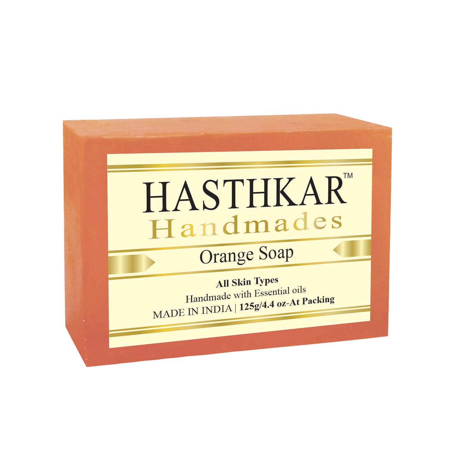 Hasthkar Handmades Glycerine Natural Orange Soap 125Gm