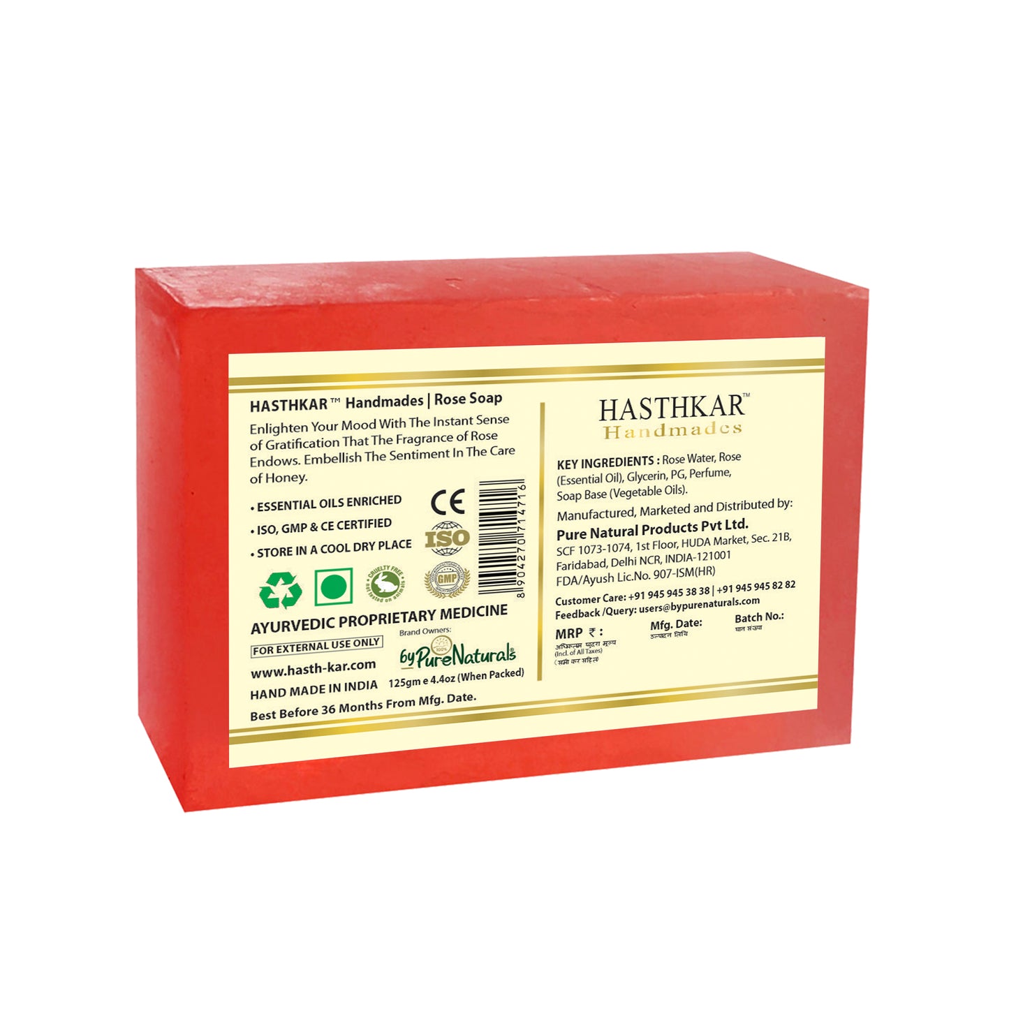 Hasthkar handmades rose bath soap men and women