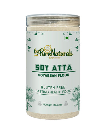byPurenaturals Soy Atta Flour Jar Pure Ready to Use Atta 500g