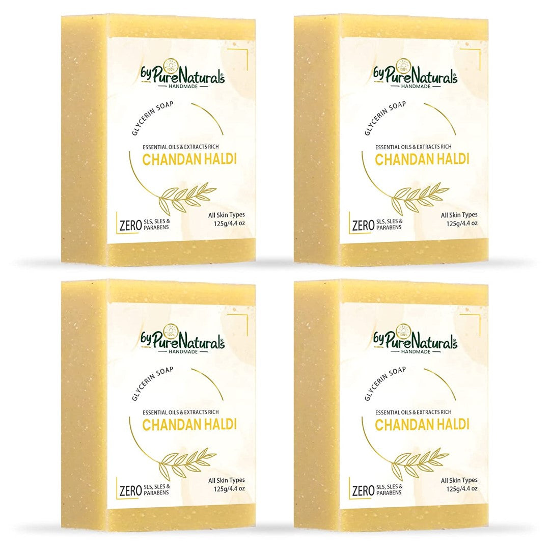 byPureNaturals Organic Chandan Haldi Soap For Men Women 125gm