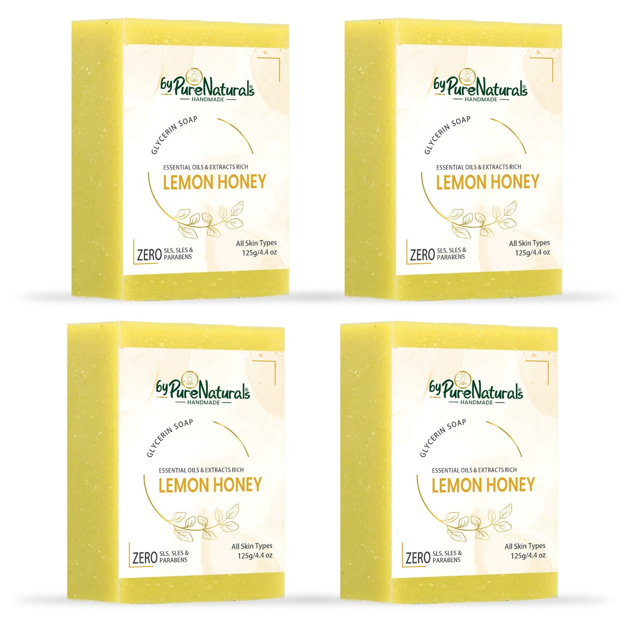 byPureNaturals Organic Lemon Honey Soap For Men Women 125gm