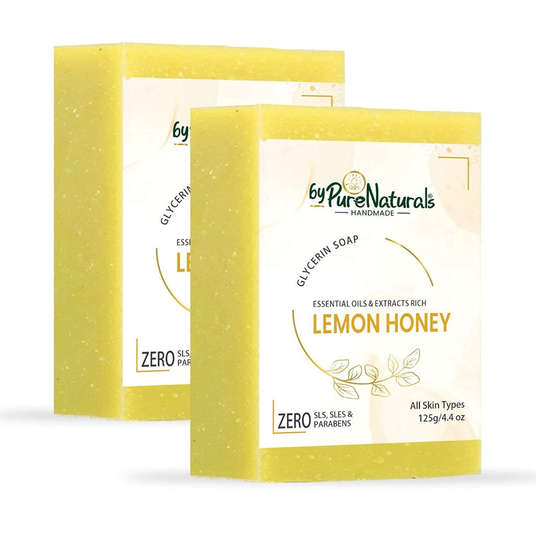 byPureNaturals Organic Lemon Honey Soap For Men Women 125gm