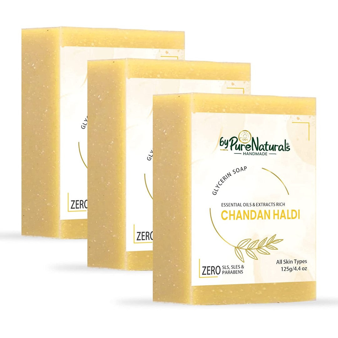 byPureNaturals Organic Chandan Haldi Soap For Men Women 125gm
