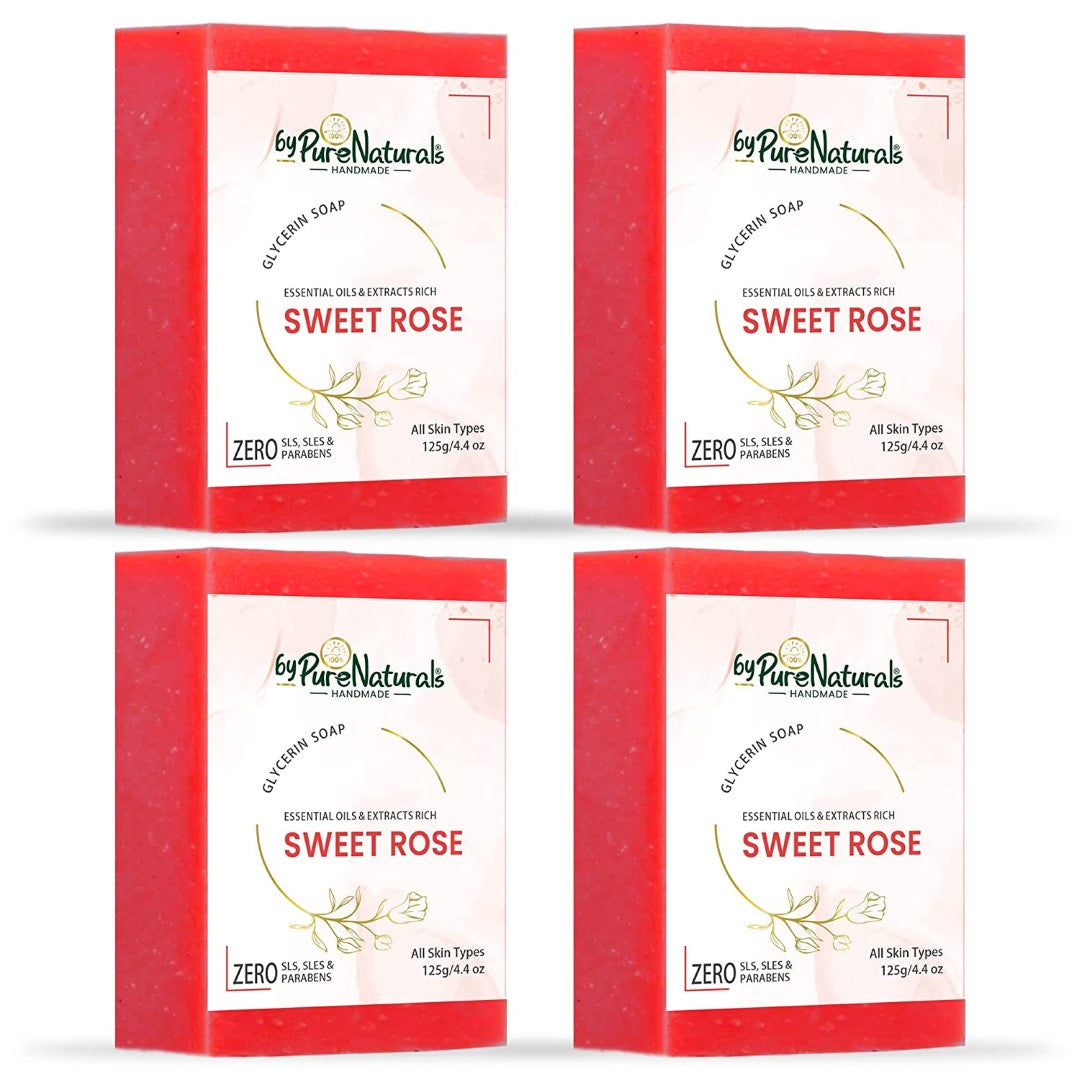 byPureNaturals Organic Sweet Rose Soap For Men Women 125gm