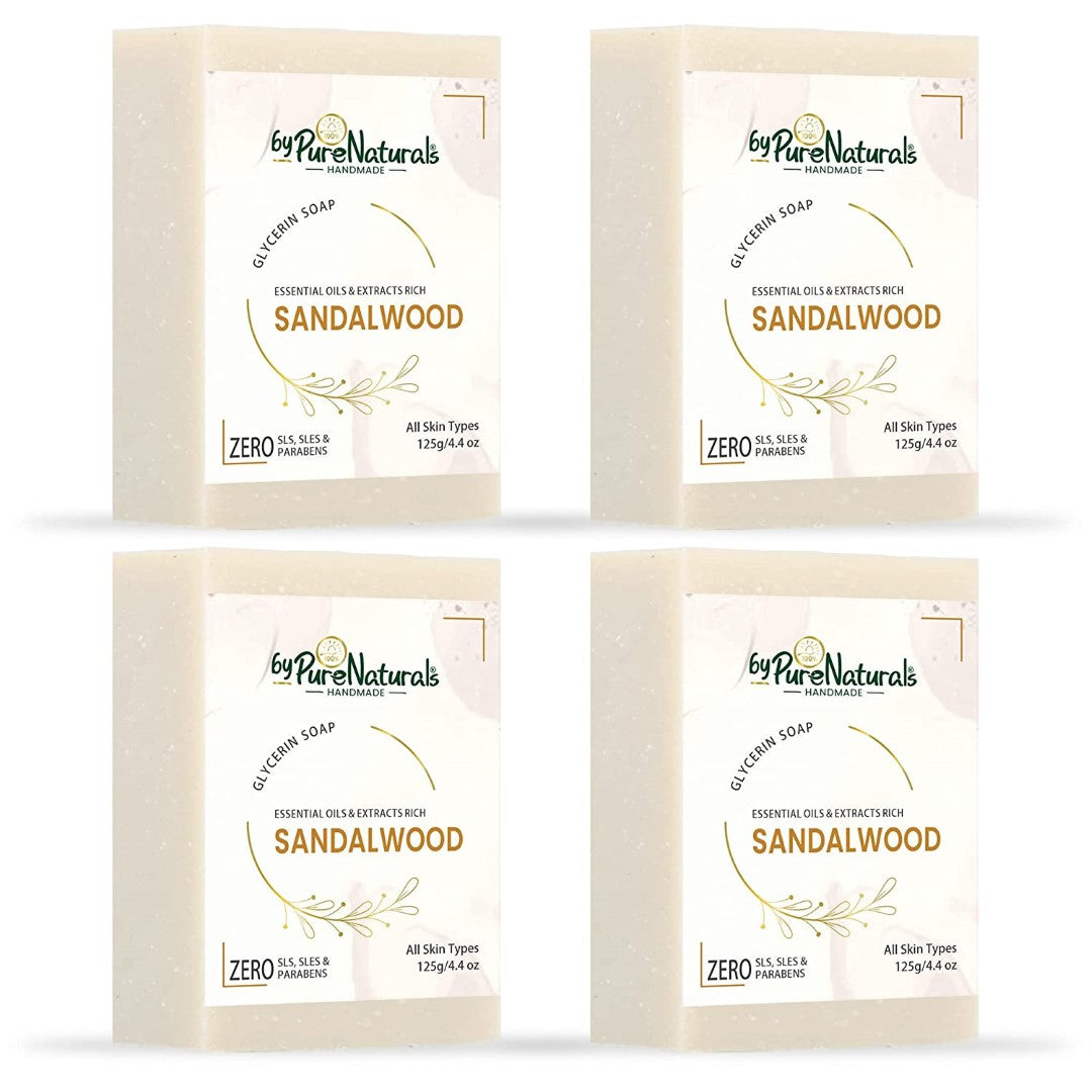 byPureNaturals Organic Sandalwood Soap For Men Women 125gm