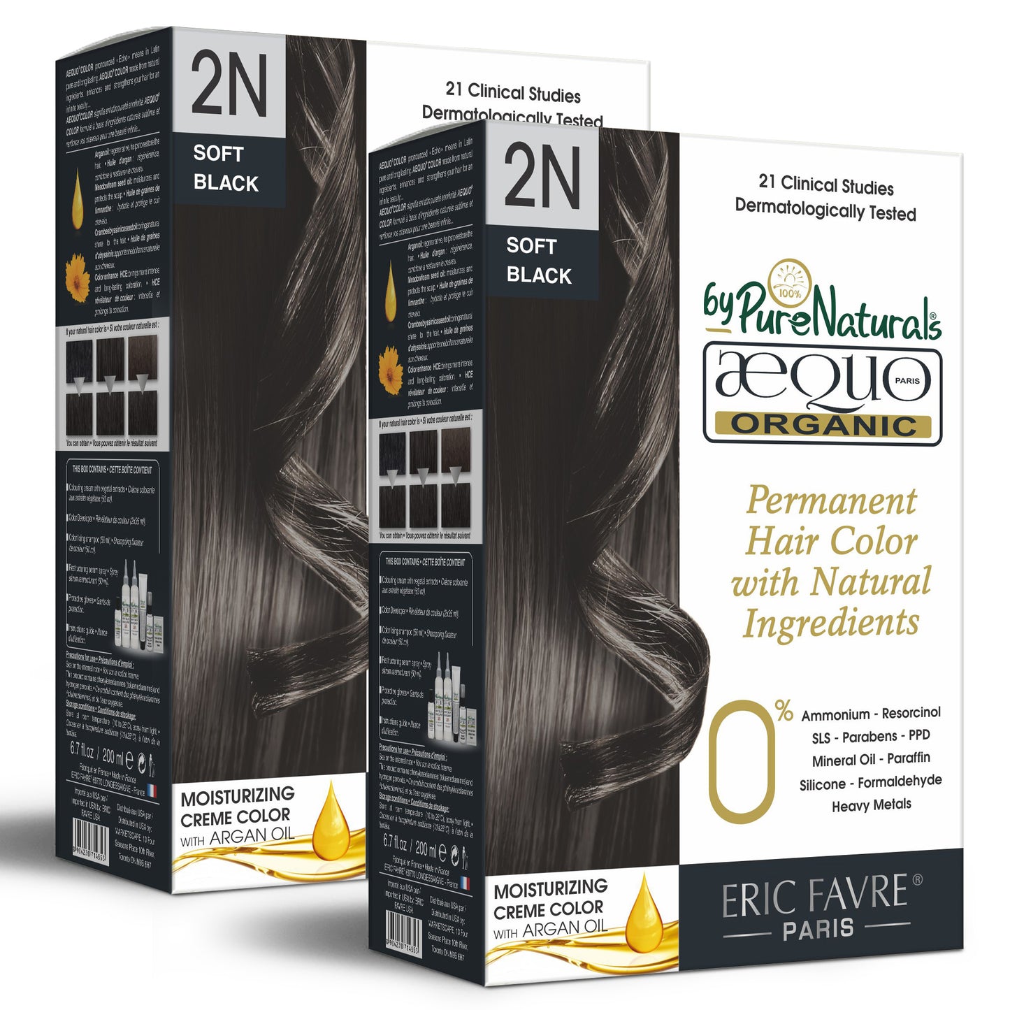 aequo organic cream hair colour men and women blakish brown pack of 2