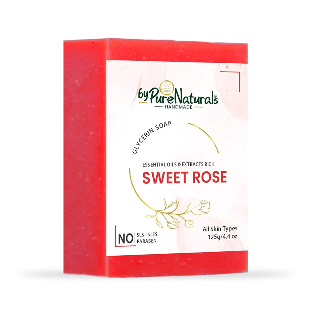 byPureNaturals Organic Sweet Rose Soap For Men Women 125gm