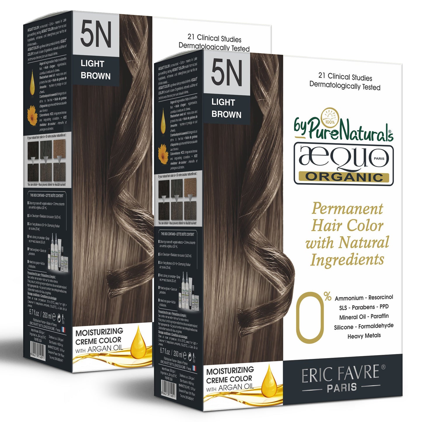 aequo organic cream hair colour men and women light brown pack of 2