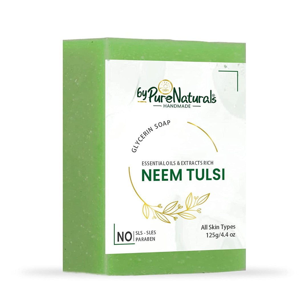 byPureNaturals Organic Neem Tulsi Soap For Men Women 125gm