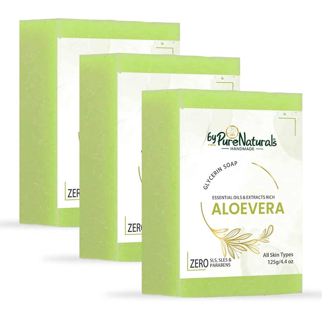 byPureNaturals Organic Aloevera Soap For Men Women 125gm