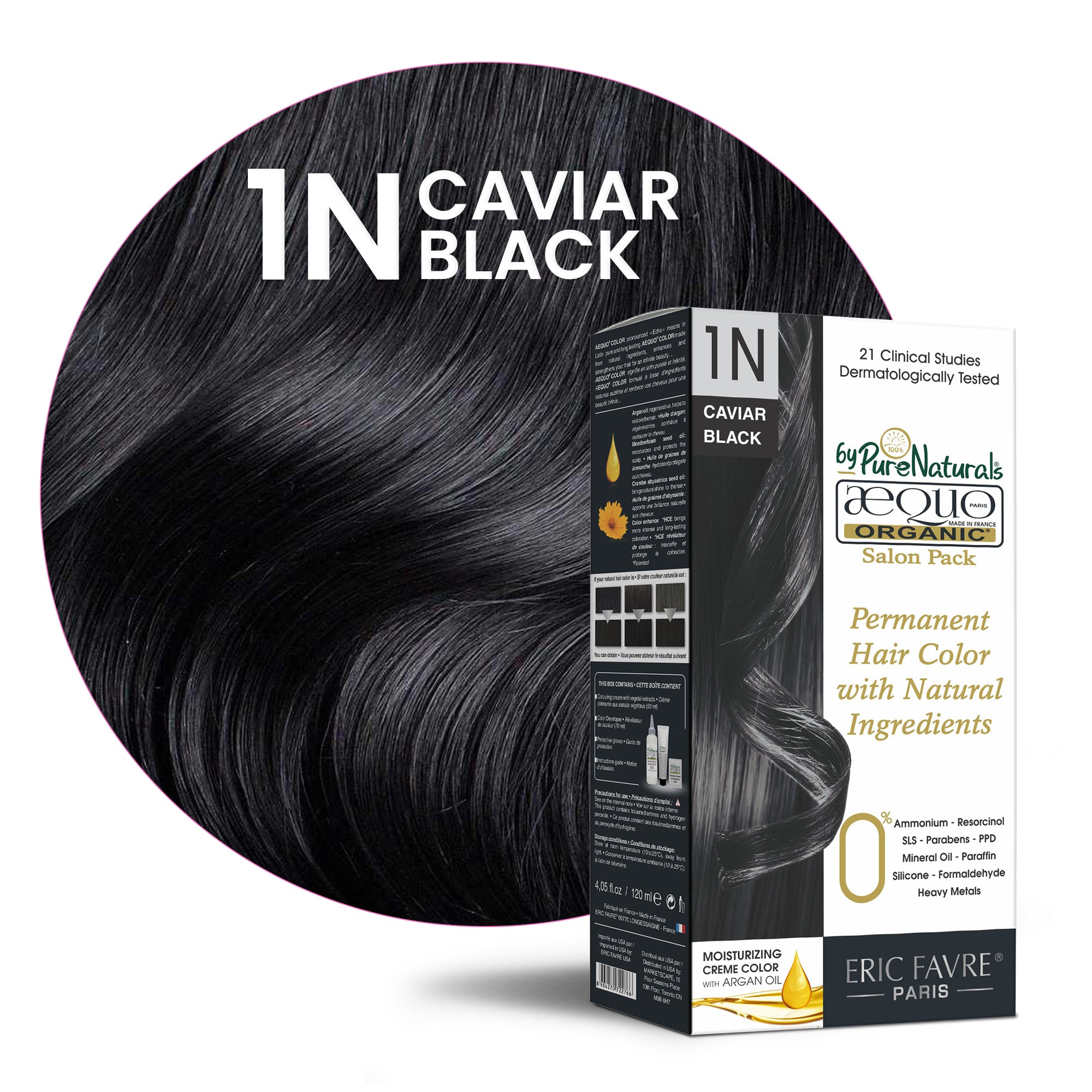 Aequo Organic Cream Hair Color Salon Pack Jet Black
