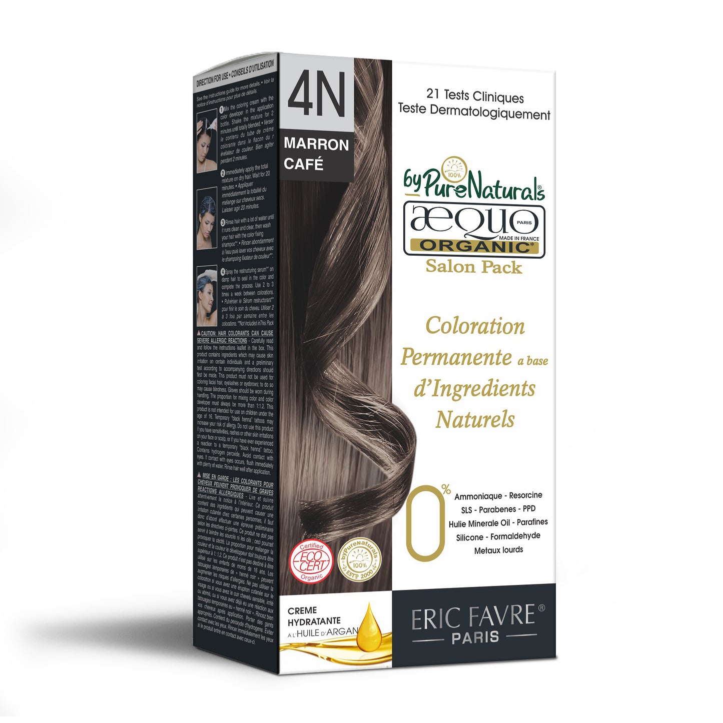 Aequo Organic Cream Hair Color Salon Pack medium brown