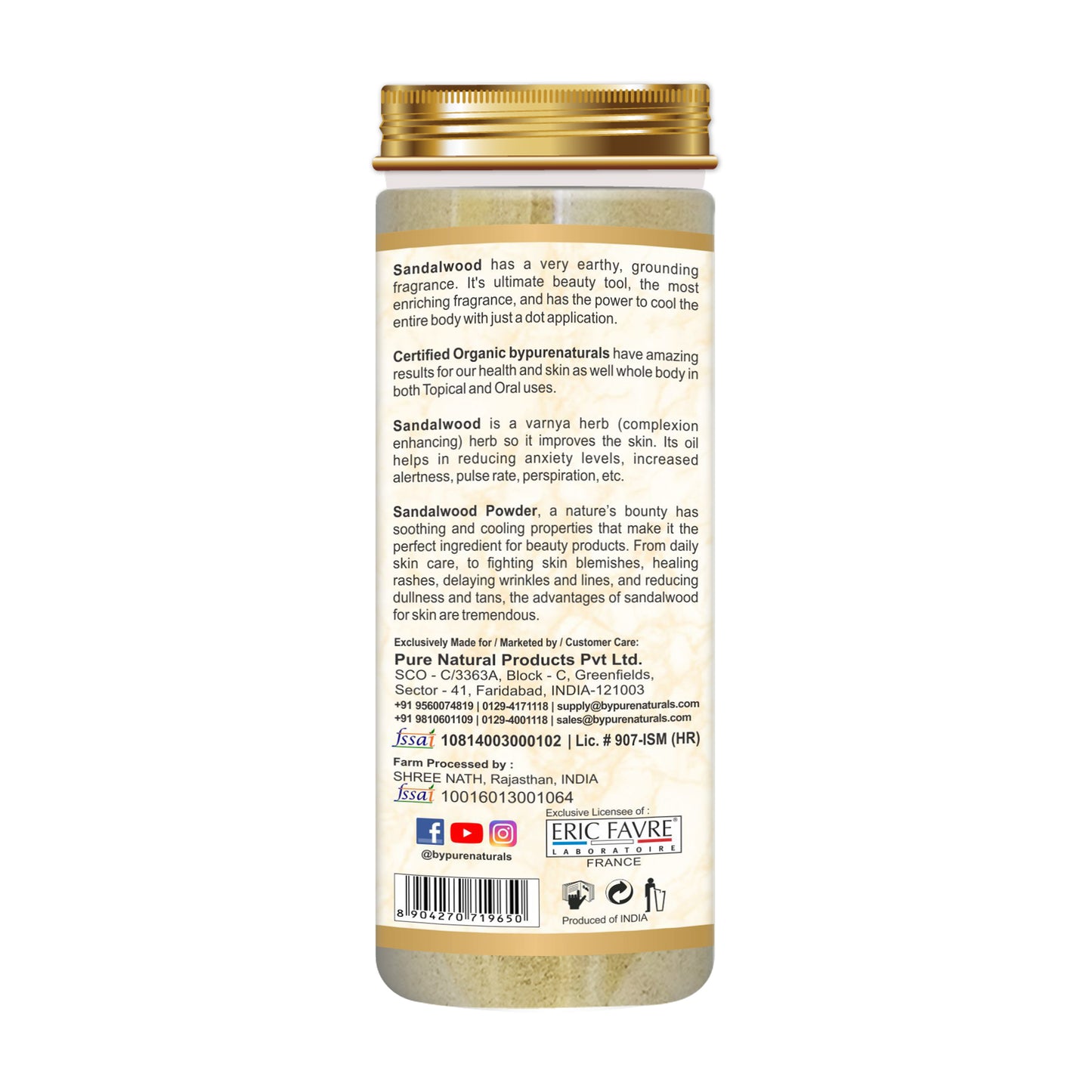Organic Sandal Chandan Powder byPureNaturals-4