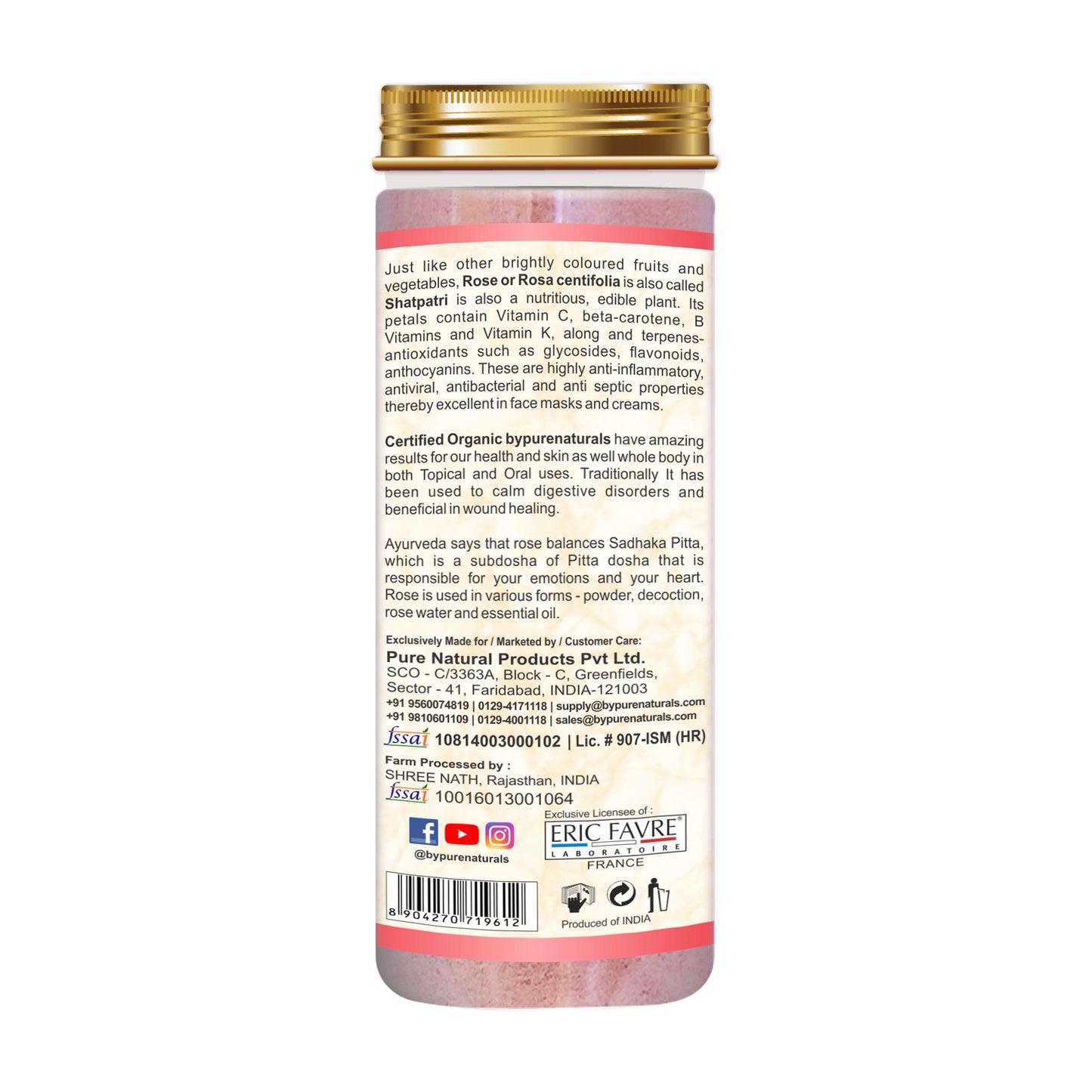 Organic Rose Petals Powder byPureNaturals-5