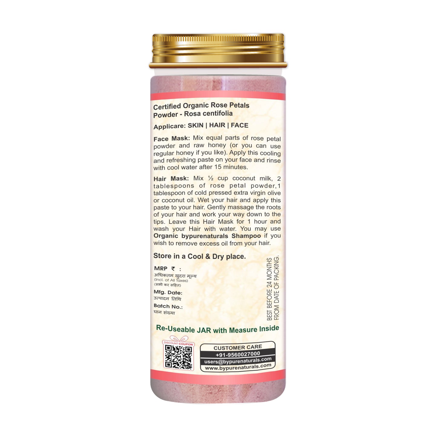 Organic Rose Petals Powder byPureNaturals-6