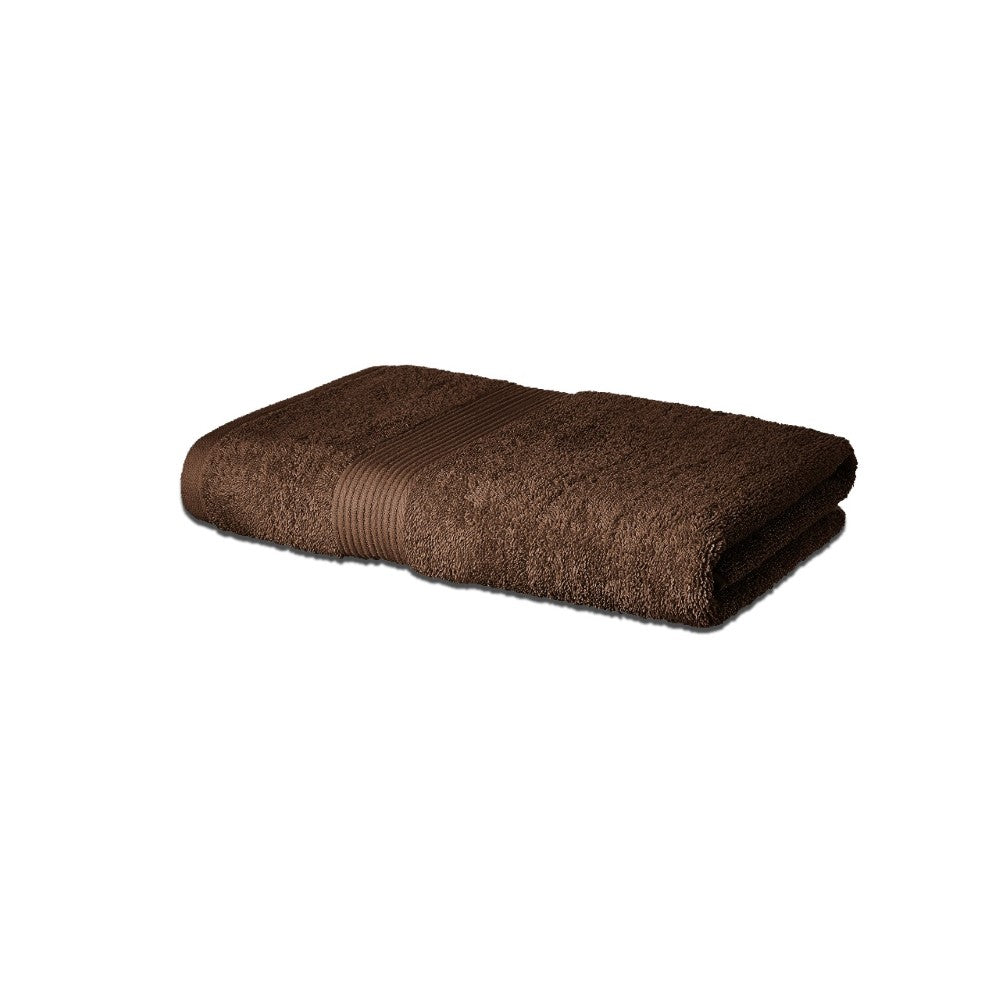 bypurenaturals 100% cotton bath towel ultra soft pink dark brown