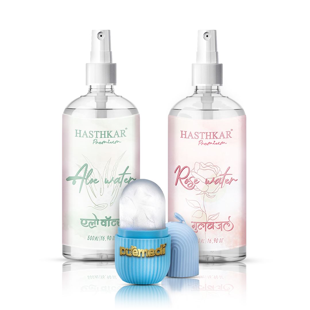 Hasthkar premium Aloe Rose water ice roller for beauty glowing skin