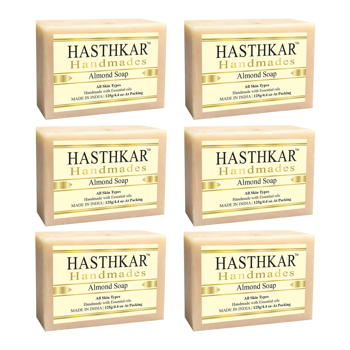 Hasthkar Handmades Glycerine Natural Almond Soap 125Gm