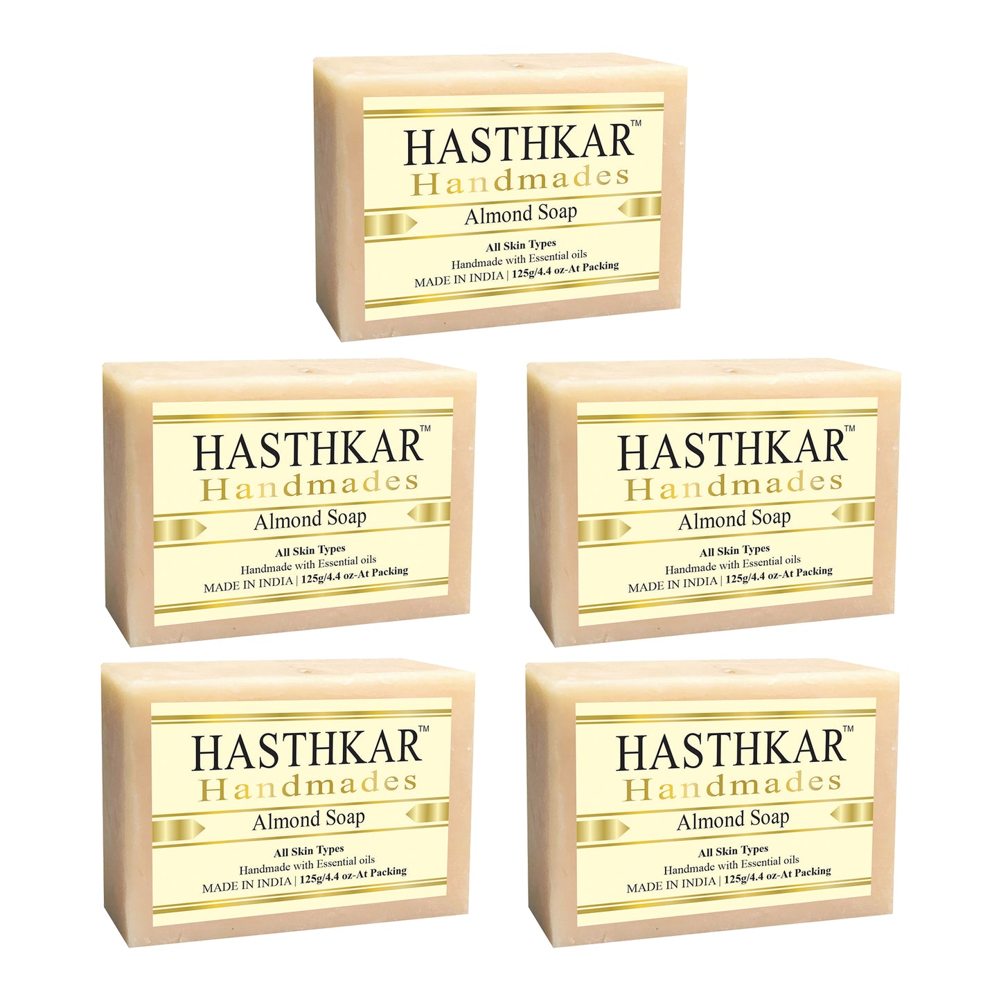 Hasthkar Handmades Glycerine Natural Almond Soap 125Gm