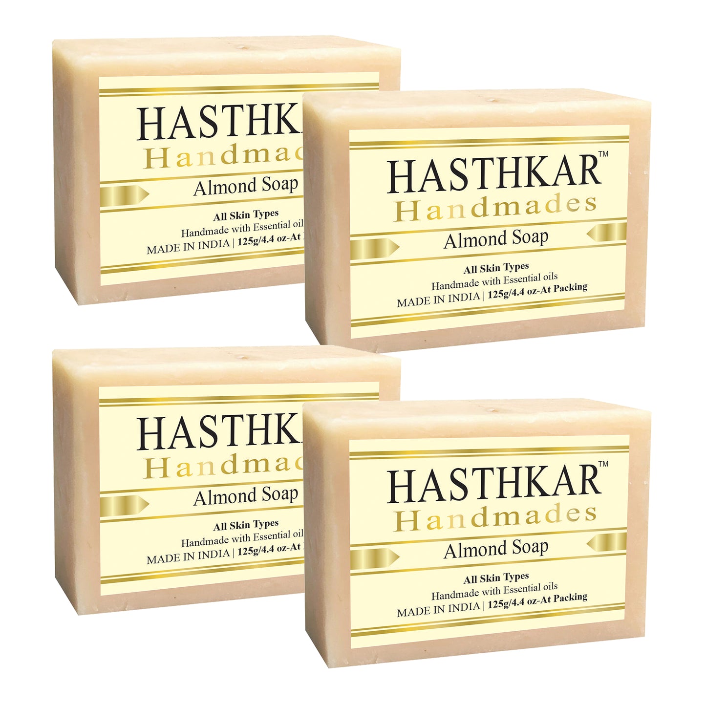Hasthkar Handmades Glycerine Natural Almond Soap 125Gm