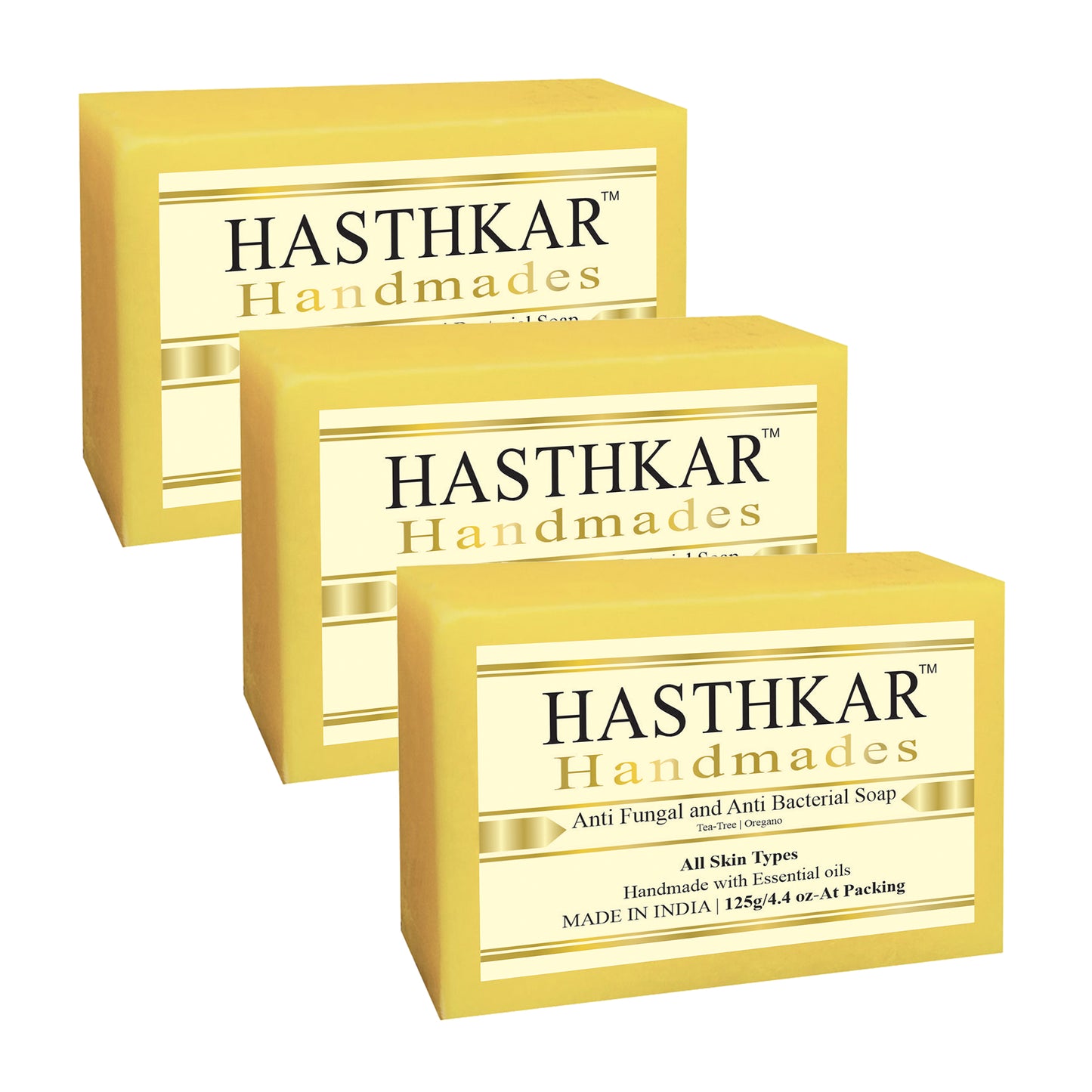 Hasthkar Handmades Glycerine Natural Anti fungal anti becterial Soap 125Gm