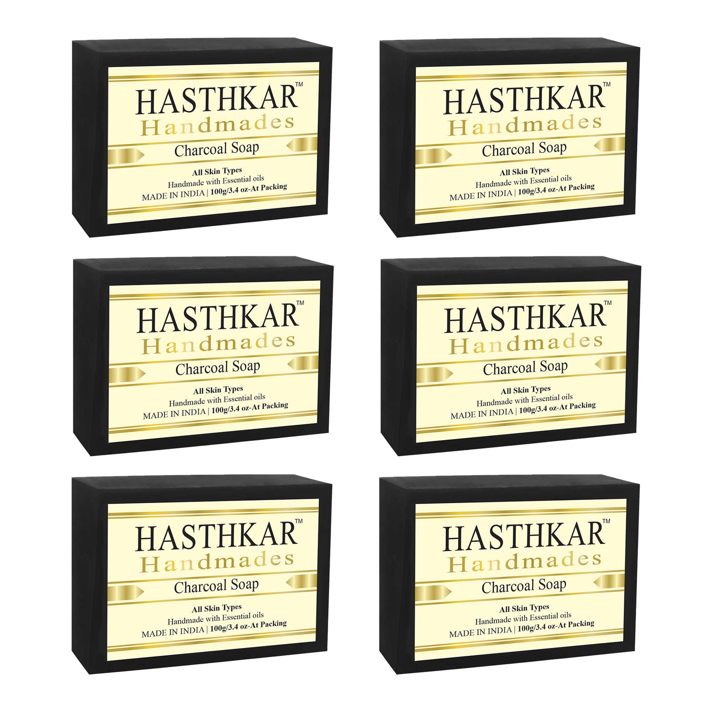 Hasthkar Handmades Glycerine Natural Charcoal Soap 100Gm