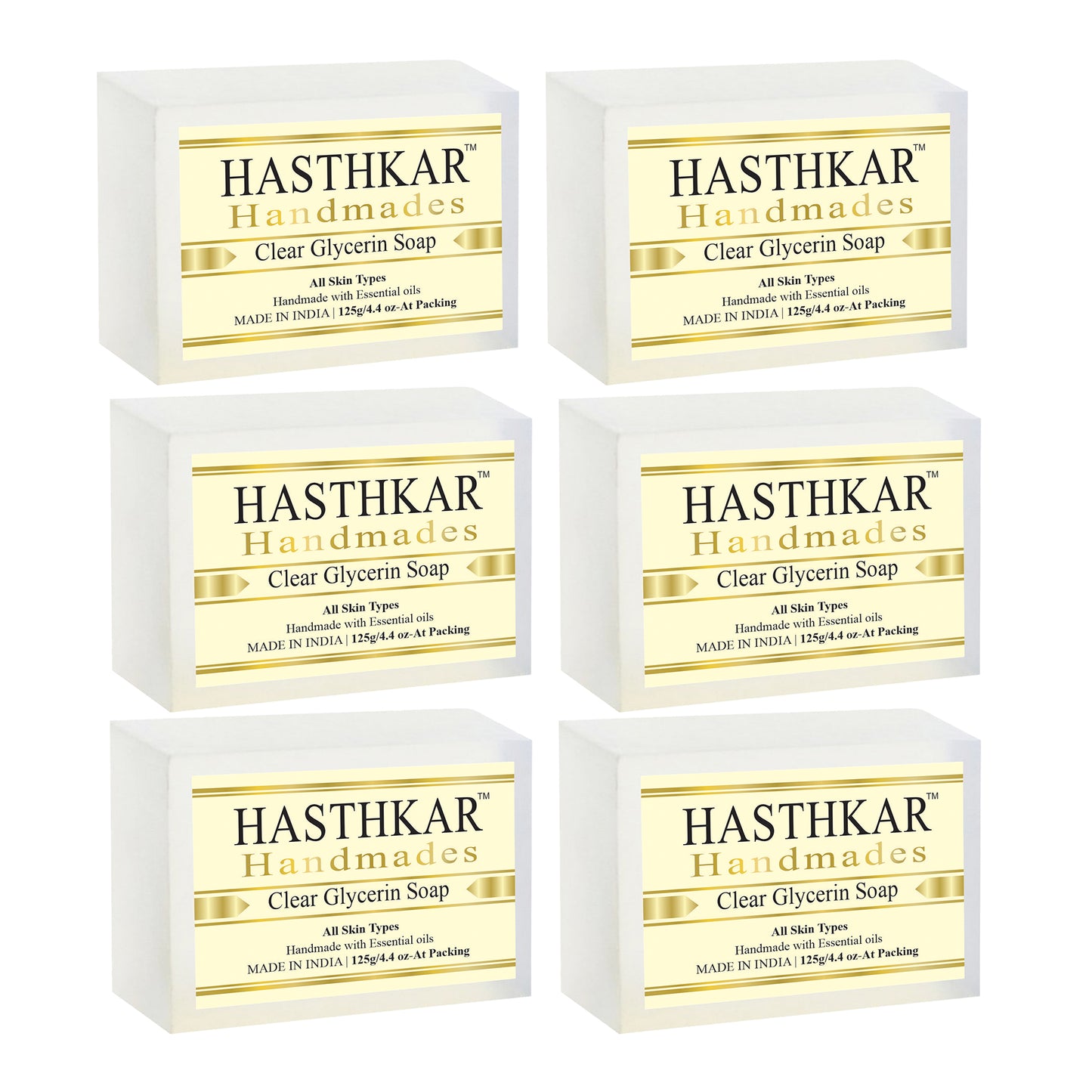 Hasthkar Handmades Glycerine Natural Clear glycerin Soap 125Gm