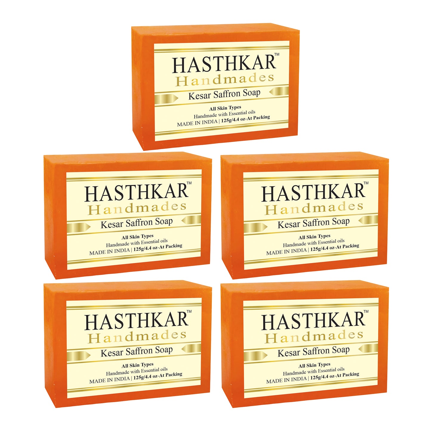 Hasthkar Handmades Glycerine Natural kesar saffron Soap 125Gm