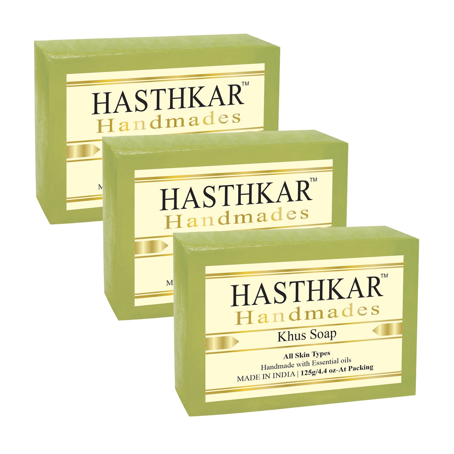 Hasthkar Handmades Glycerine Natural Khus Soap 125Gm