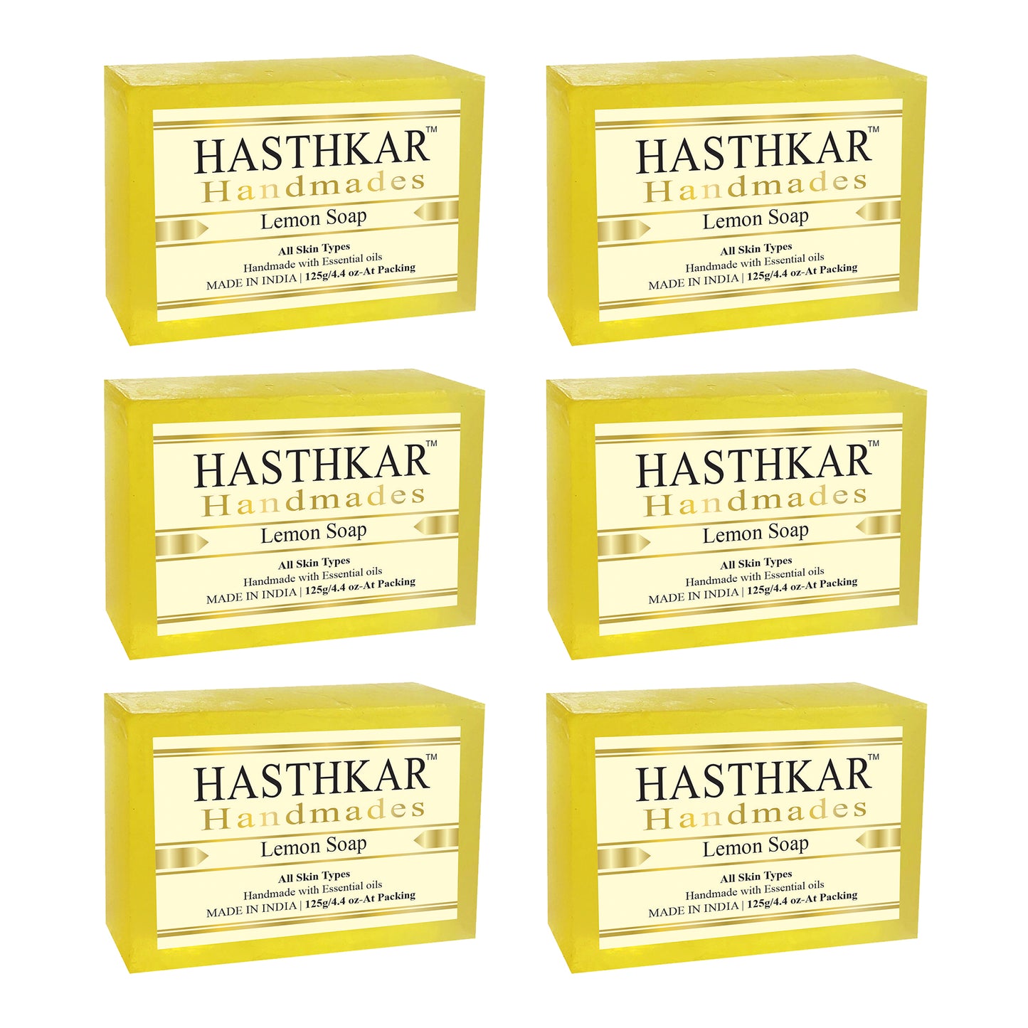 Hasthkar Handmades Glycerine Natural Lemon Soap 125Gm