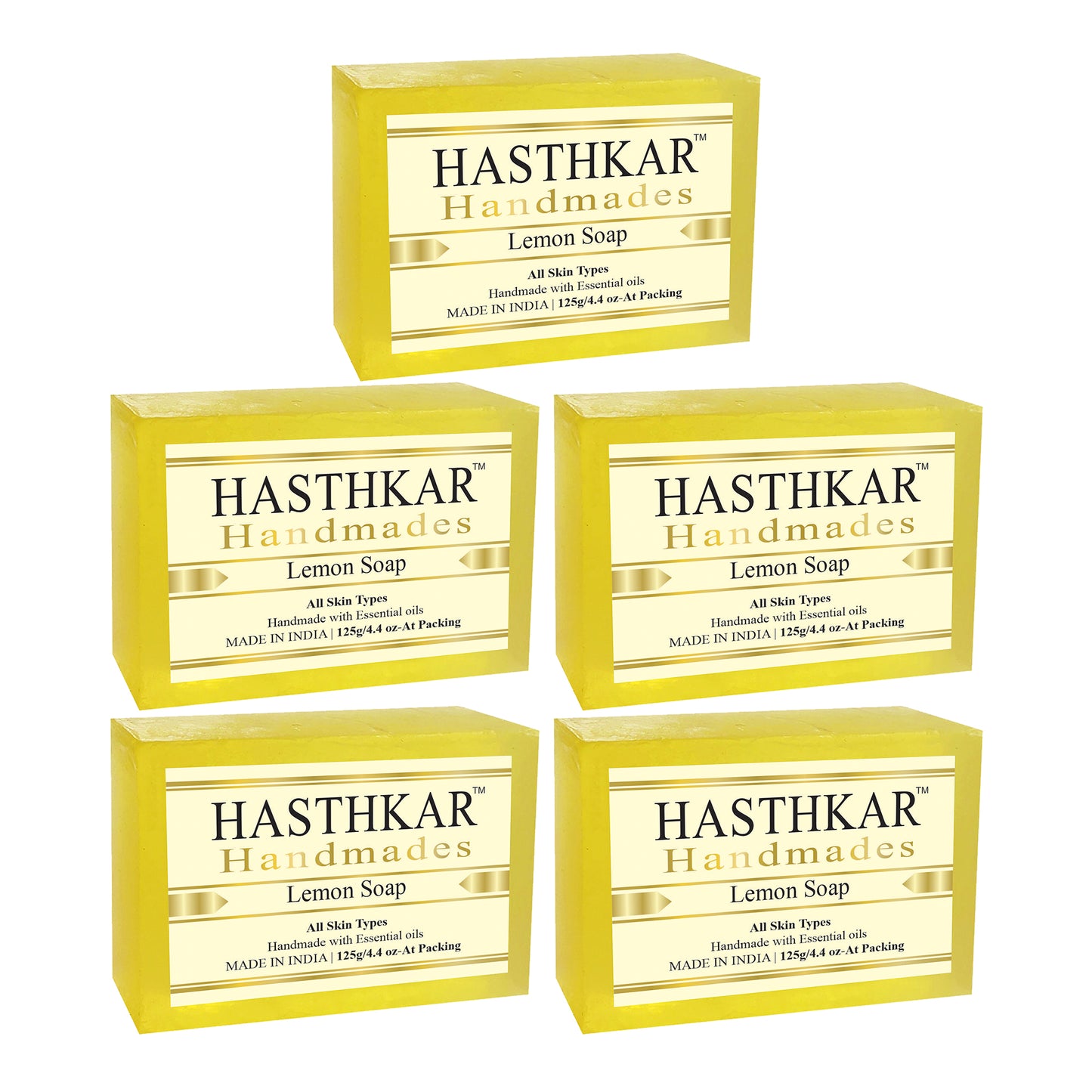 Hasthkar Handmades Glycerine Natural Lemon Soap 125Gm