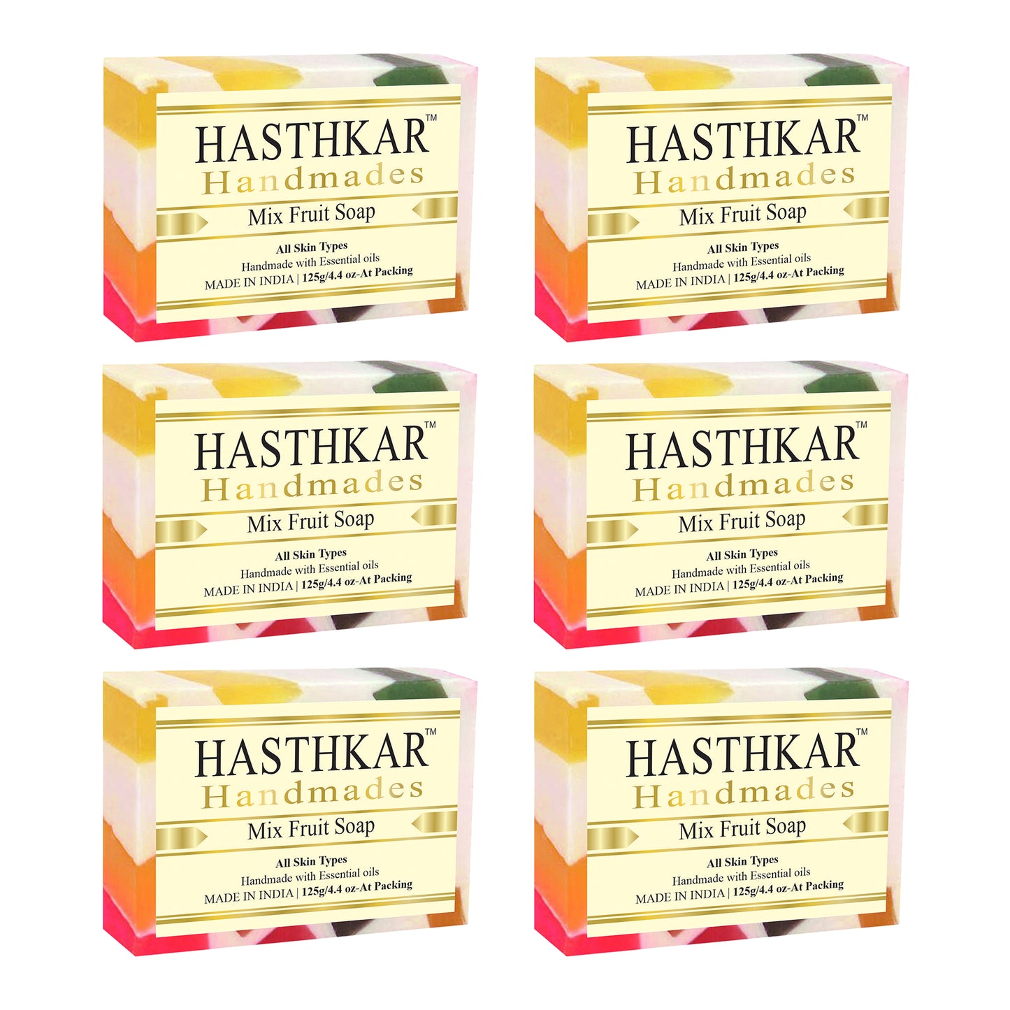 Hasthkar Handmades Glycerine Natural Mix fruit Soap 125Gm