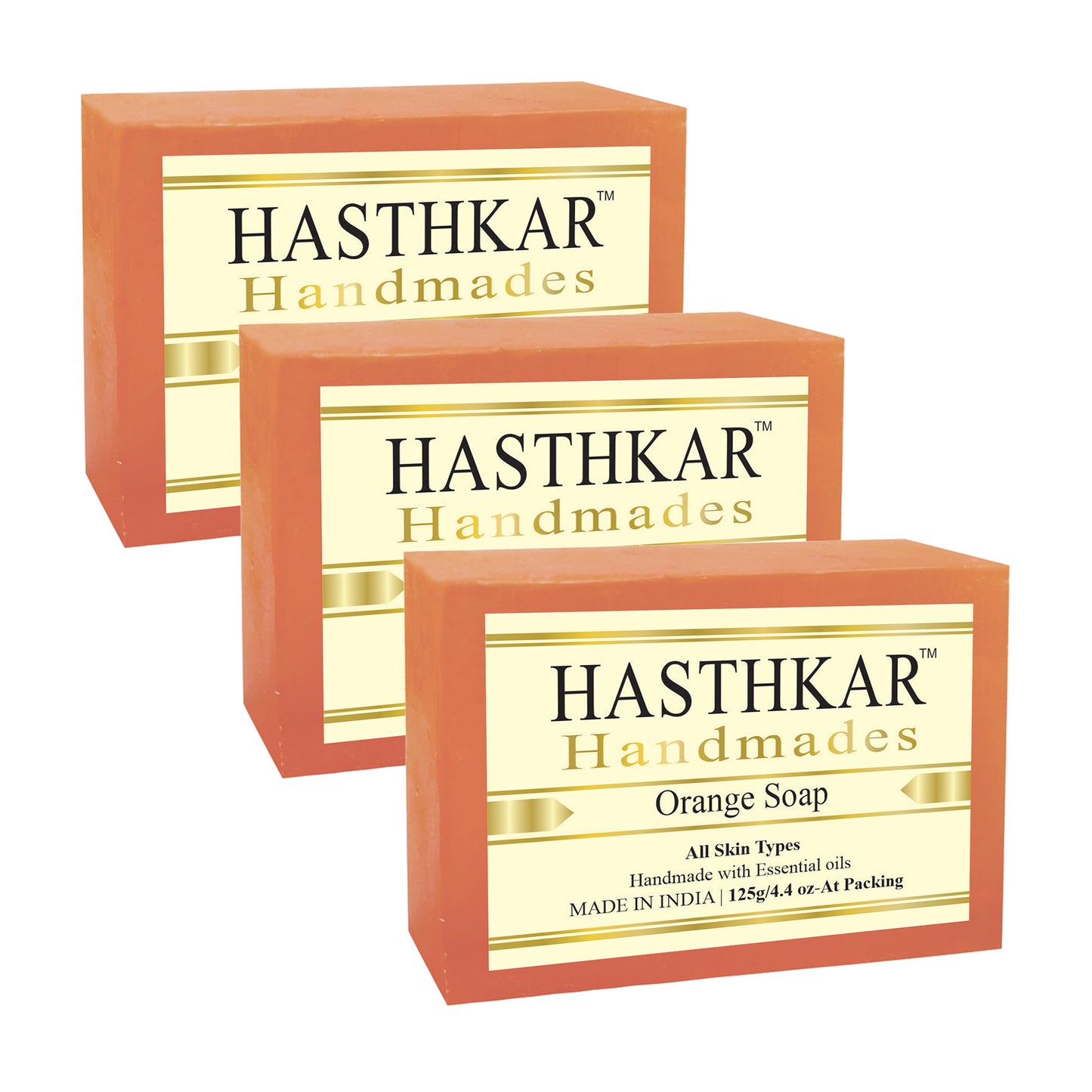 Hasthkar Handmades Glycerine Natural Orange Soap 125Gm