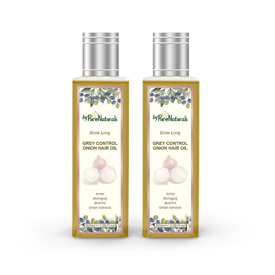 bypurenaturals 100% natural grey control onion hair oil pack of 2