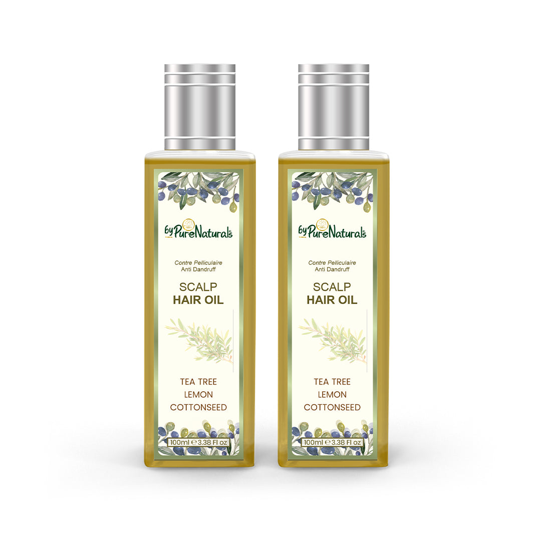 bypurenaturals 100% natural anti dandruff scalp hair oil pack of 2