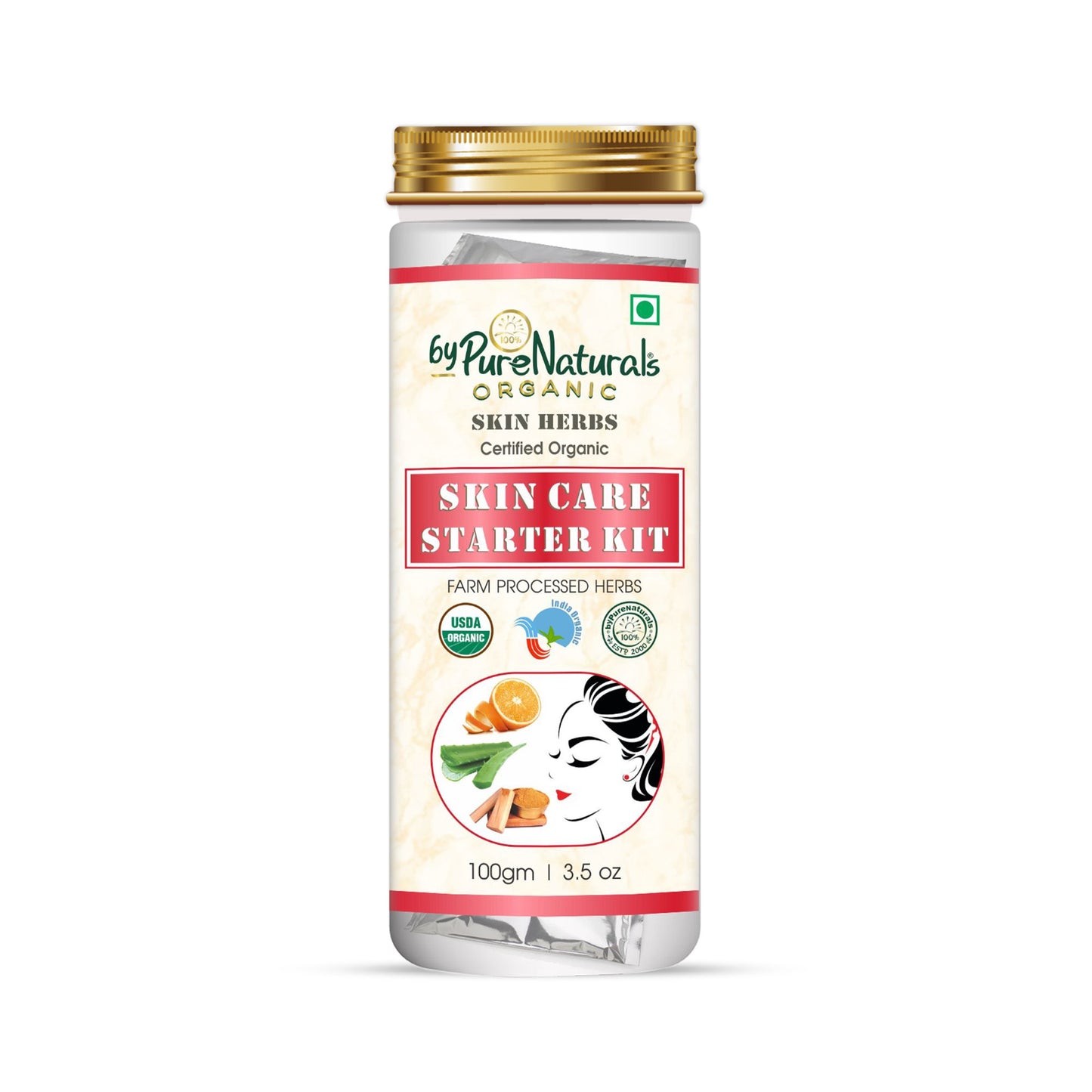 Skin Care Starter Herbal Powder Pack byPureNaturals-4