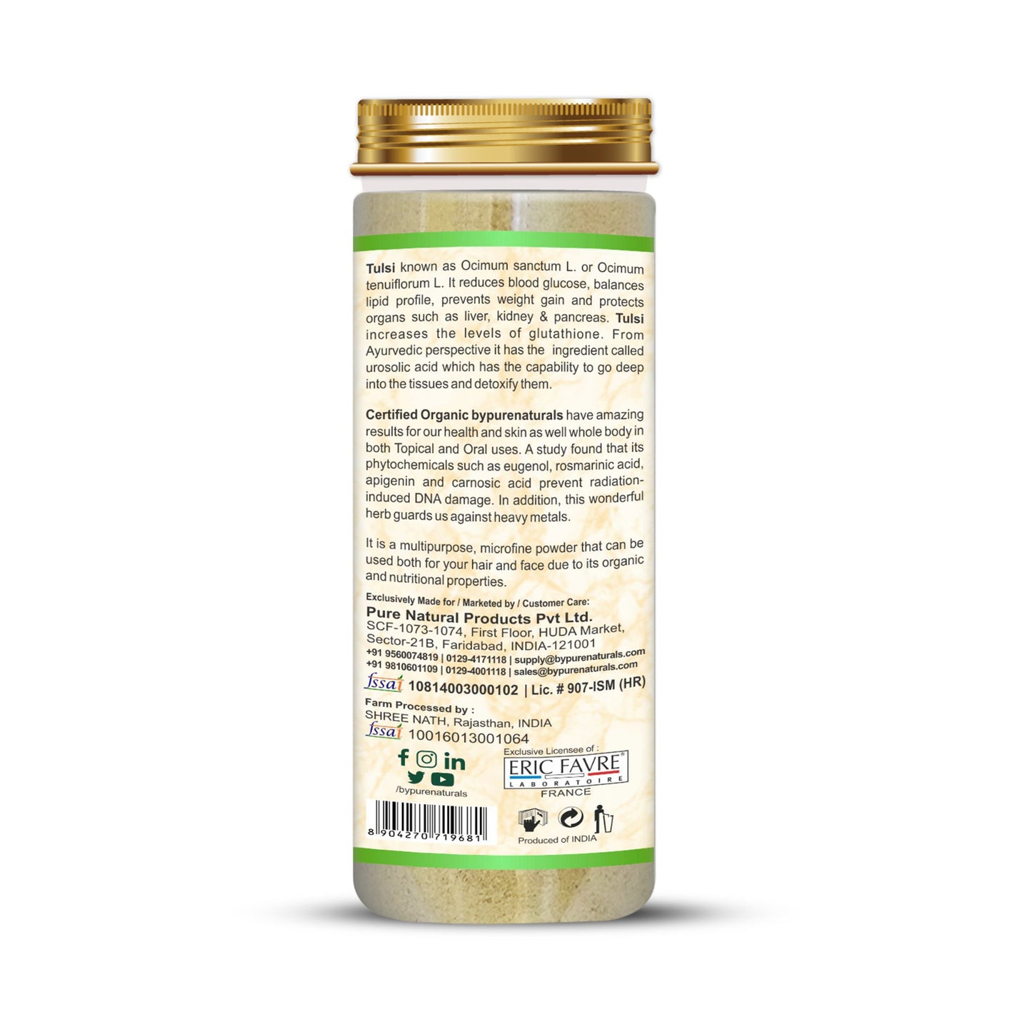 Organic Tulsi Leaf Herb Powder byPureNaturals-5