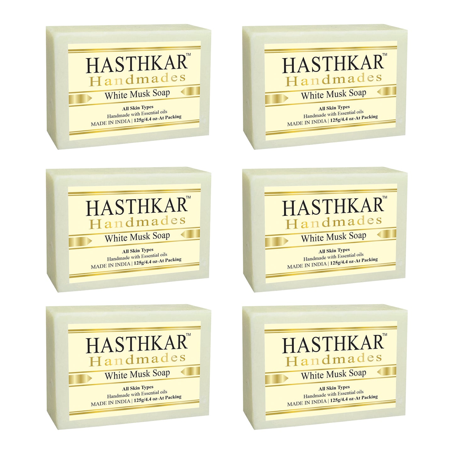 Hasthkar Handmades Glycerine Natural White musk Soap 125Gm