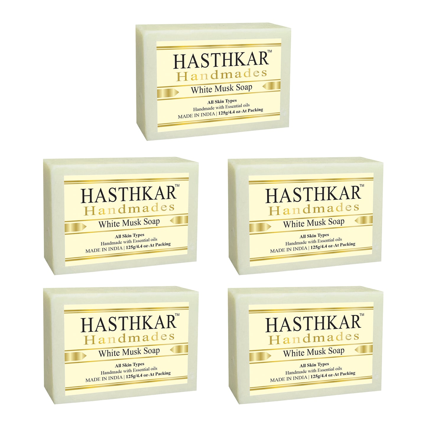 Hasthkar Handmades Glycerine Natural White musk Soap 125Gm