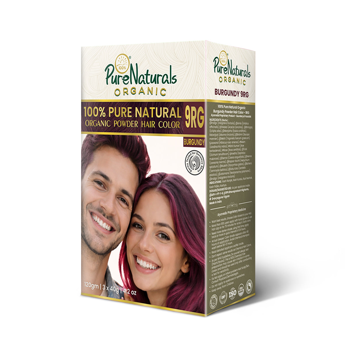 byPureNaturals 100% Organic Pure Natural Powder Hair Colour-120 Gm- 9BG ...