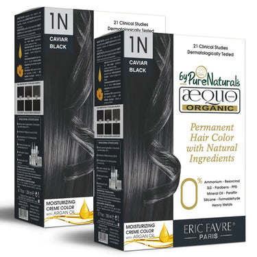 QH+ Aequo Organic Zero Toxins Permanent Cream Hair Colour- 200ml- 1N Jet Black - BuyPureNaturals