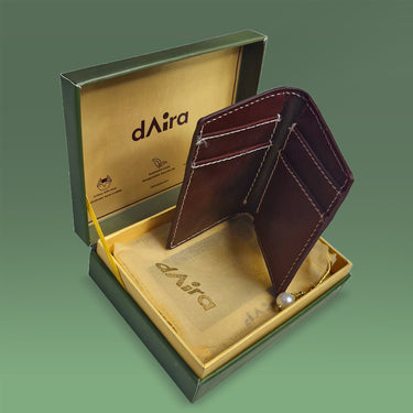 Daira - Bi-Fold Leather Card Holder Cum Wallet - Cocoa Craft - BuyPureNaturals