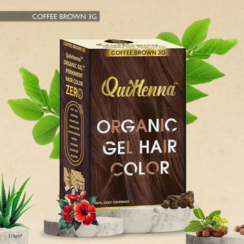 QuikHenna Organic Gel Hair Color 210 Gm - 3G Coffee Brown - BuyPureNaturals