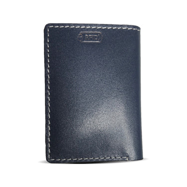Daira - Bi-Fold Leather Card Holder Cum Wallet - Azure Blue - BuyPureNaturals