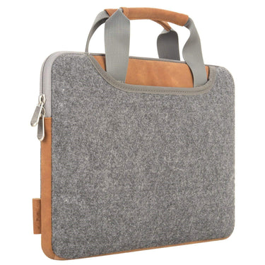 Goalu 15 inch Wool Felt Laptop Sleeve-Grey - BuyPureNaturals