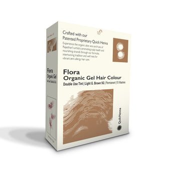 QH+ Quikhenna Flora Tint Organic Gel Hair Color –  Light Golden Brown 5G